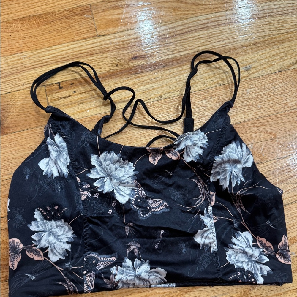 Victoria's Secret Black and White Floral Top